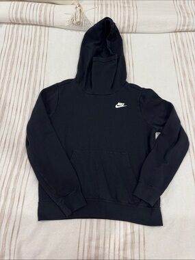 Nike Black Pullover Hoodie with White Swoosh